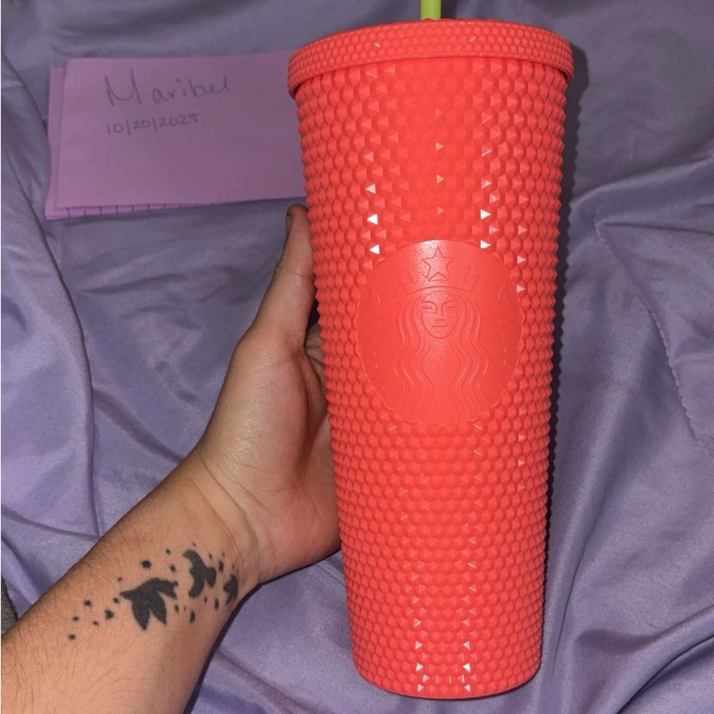Starbucks Textured Coral Tumbler